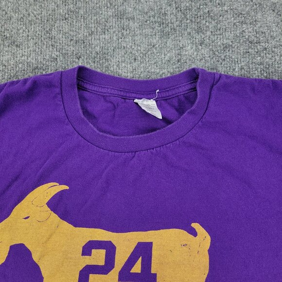 Basketball Shirt Men's Large Purple The Goat #24 Graphic Tee Short Sleeve Adult - Picture 3 of 12